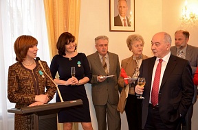 Sprejem ob izročitvi državnega odlikovanja Ruske federacije – medalje Puškina slovenskima nagrajenkama - prof. Janji Urbas in prof. Juliji Mesarič
