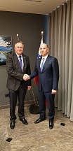 O sestanku Veleposlanika Rusije v Sloveniji Timurja Ejvazova z Ministrom za gospodarski razvoj in tehnologijo Slovenije Zdravkom Počivalškom